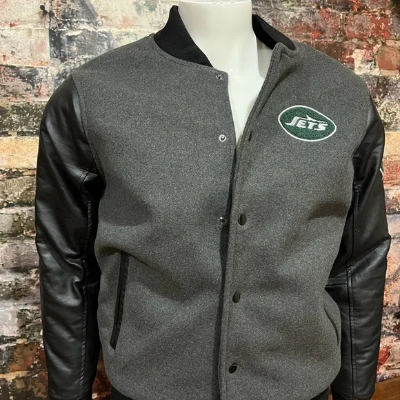 MEW NFL New York Jets Chenille Wool Blend Varsity Jacket Choose Size MEDIUM - Picture 6 of 8